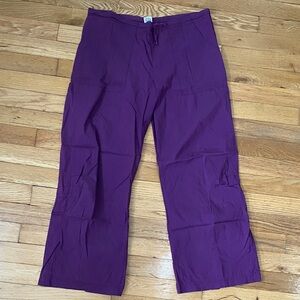 Be Present Yoga Pants Size Small Purple Back Slits 3/4 length used S